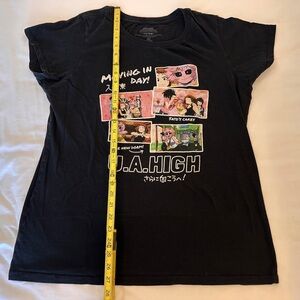 My Hero Academia T-shirt XXL Black Funimation Anime UA High Graphic check notes